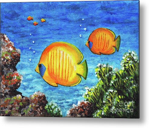 Fish Metal Print featuring the painting Fish by Lucie Dumas