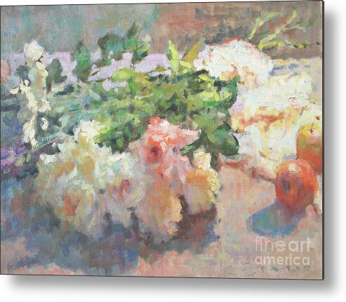 Flowers Metal Print featuring the painting Flowers In The Sun by Jerry Fresia