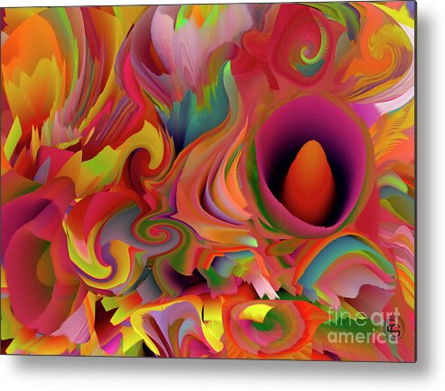 Bright Colors Metal Print featuring the mixed media A whirlwind of all existing colors. by Elena Gantchikova
