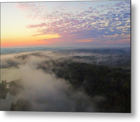  Metal Print featuring the photograph Foggy Sunrise by Brad Nellis