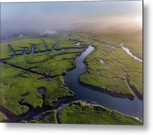 Drone Metal Print featuring the photograph Fogy Way by William Bretton