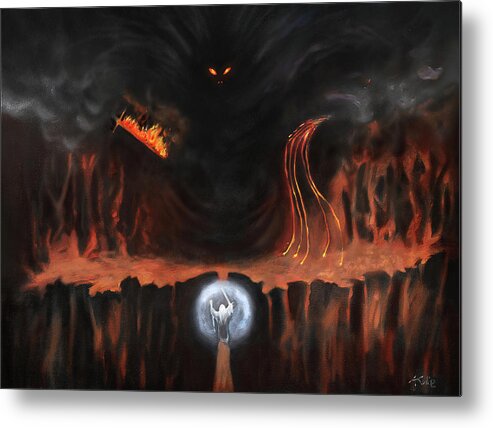 GANDALF and the BALROG LORD OF THE RINGS ART PRINT 
