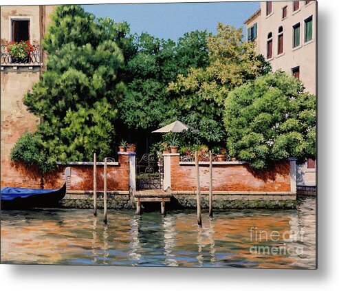 Venice Oasis Metal Print featuring the painting Grand Canal Oasis by Michael Swanson