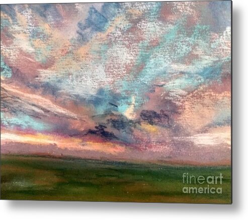 Sunset Metal Print featuring the painting Hillsboro Sunset by Constance Gehring