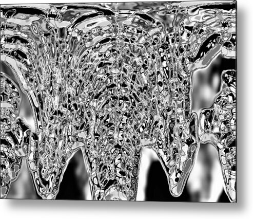Abstract Art Metal Print featuring the digital art Icicle Formation by Ronald Mills