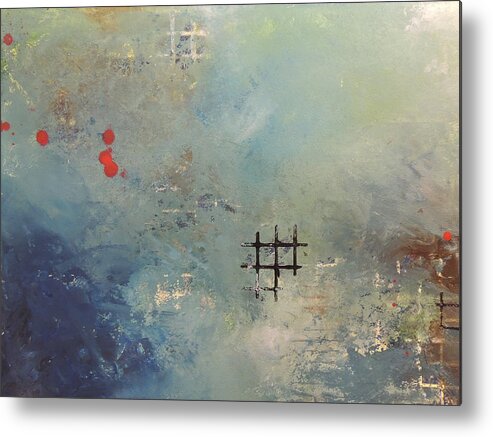 Abstract Metal Print featuring the painting It's a Journey by Vivian Mora