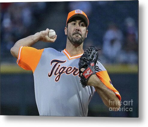 People Metal Print featuring the photograph Justin Verlander by Jonathan Daniel