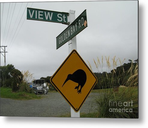  Adage Metal Print featuring the photograph Kiwi Crossing by World Reflections By Sharon
