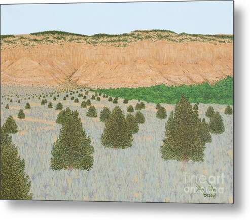 Mesas Metal Print featuring the painting Mesa View from The Ranch by Doug Miller