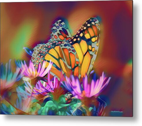 Butterfly Metal Print featuring the photograph Modern Monarch by Mary Walchuck
