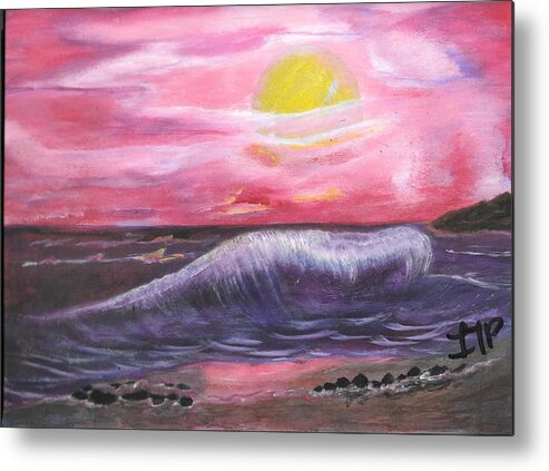 Wave Metal Print featuring the painting Monster Wave by Esoteric Gardens KN