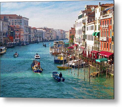 Venice Metal Print featuring the painting Morning on the Grand Canal by Eyes Of CC