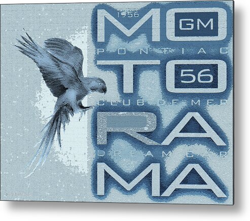 Motorama Metal Print featuring the digital art Motorama / 56 Pontiac Club de Mer by David Squibb