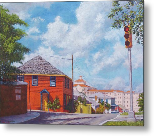 Nassau Metal Print featuring the painting Nassau Lockdown by Ritchie Eyma