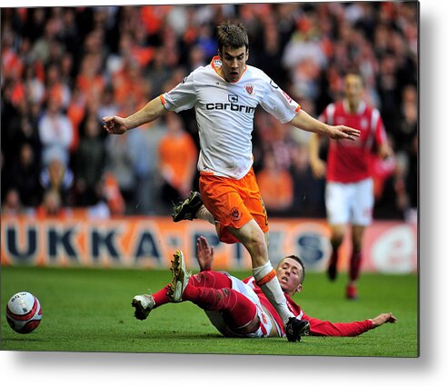 Seamus Coleman Metal Print featuring the photograph Nottingham Forest v Blackpool - Championship Playoff Semi Final 2nd Leg by Clive Mason