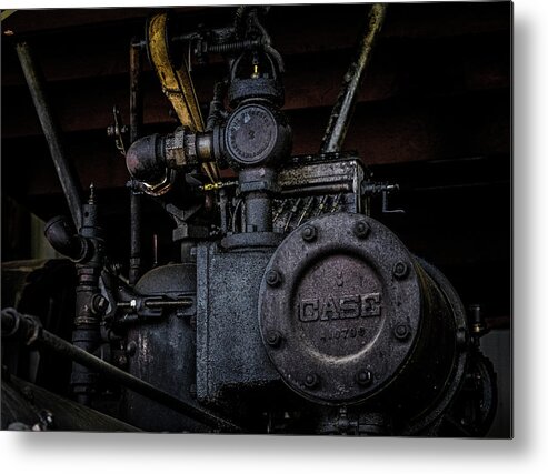 Antique Metal Print featuring the photograph Old Case Engine by Darryl Brooks