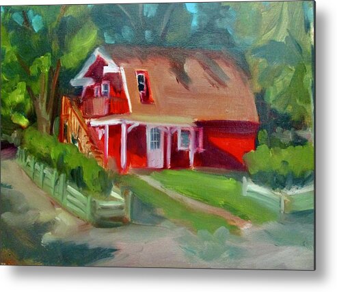Barn Metal Print featuring the painting Old homestead by Lee Stockwell