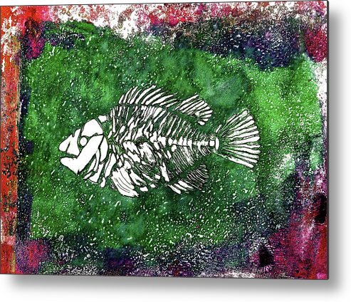 Paleo Fish Metal Print featuring the painting Paleo Fish #2 by Bellesouth Studio