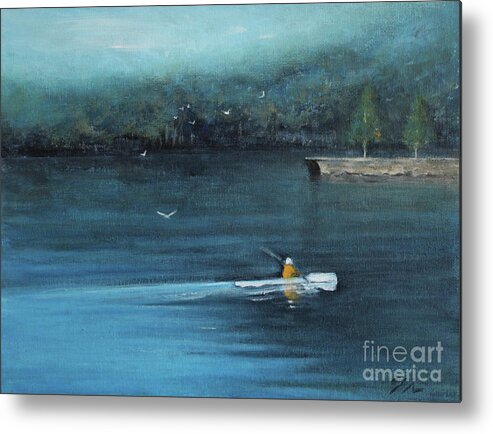 Bobbin Head Metal Print featuring the painting Peaceful Morning by Jane See