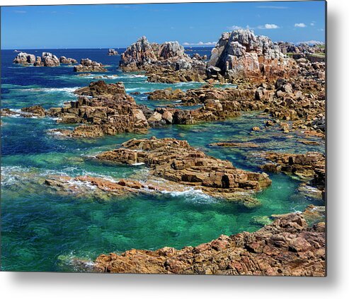 Pink Granite Coast Metal Print featuring the photograph Pink granite coast by Olivier Parent