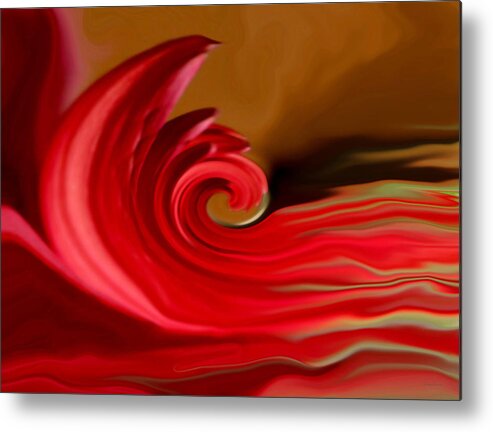 Abstract Art Metal Print featuring the photograph Red Sea by Linda Sannuti