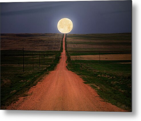 Nature Metal Print featuring the photograph Road to the Moon by Leland D Howard