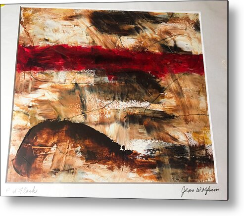 Abstract Metal Print featuring the photograph Seeing Red by Jean Wolfrum