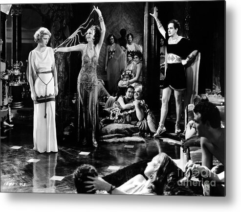 Sign Of The Cross Metal Print featuring the photograph Sign of the Cross - 1932 - Elissa Landi - Joyzelle Joyner - Fredric March by Sad Hill - Bizarre Los Angeles Archive