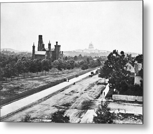 1863 Metal Print featuring the photograph Smithsonian, 1863 by Granger