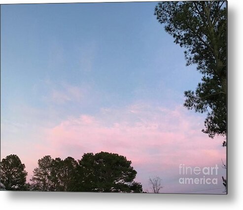 Sunset Metal Print featuring the photograph Soft Pink Sunset by Catherine Wilson