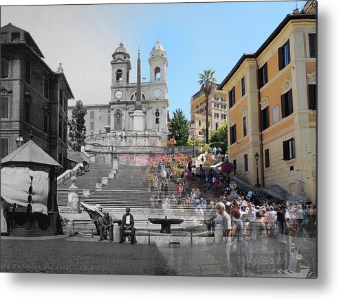 Spanish Steps Metal Print featuring the photograph Spanish Step, Old and New by Eric Nagy