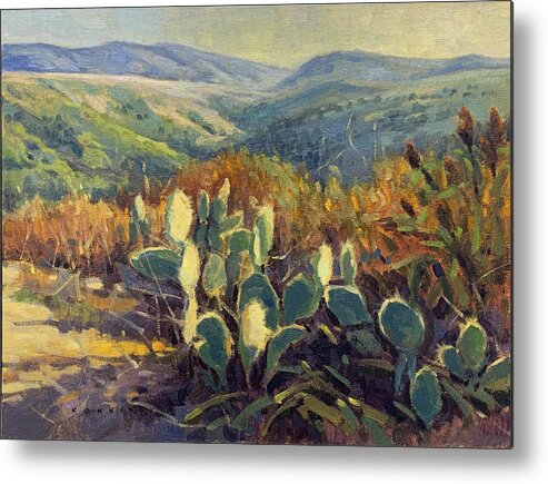 Crystal Cove State Park Metal Print featuring the painting Spring Trail by Konnie Kim
