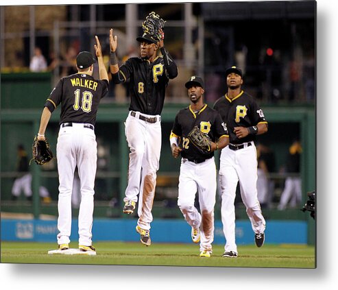 American League Baseball Metal Print featuring the photograph Starling Marte by Justin K. Aller