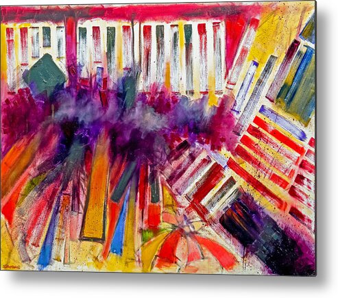 Abstract Metal Print featuring the painting Storm Brewer by Jason Williamson