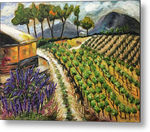 Temecula Metal Print featuring the painting Summer Vines by Roxy Rich