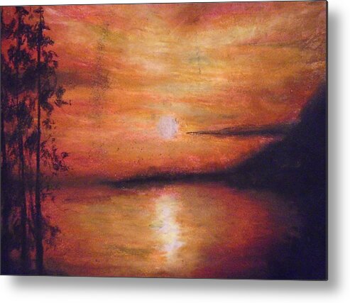 Sunset Metal Print featuring the painting Sunset Addiction by Jen Shearer