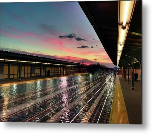 Queens Metal Print featuring the photograph Sunset at 88th St. by Carol Whaley Addassi