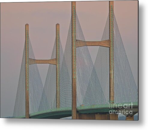 Suspension Bridge Metal Print featuring the photograph Suspension by Andy Thompson