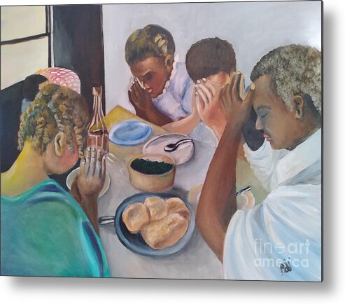 Thanks Metal Print featuring the painting Thanks by Saundra Johnson