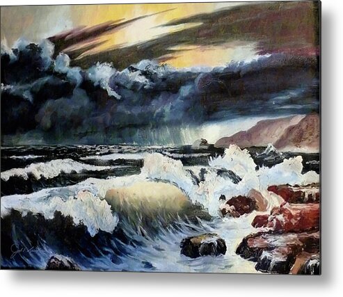 Storm Metal Print featuring the painting The Coming Storm by Joel Smith