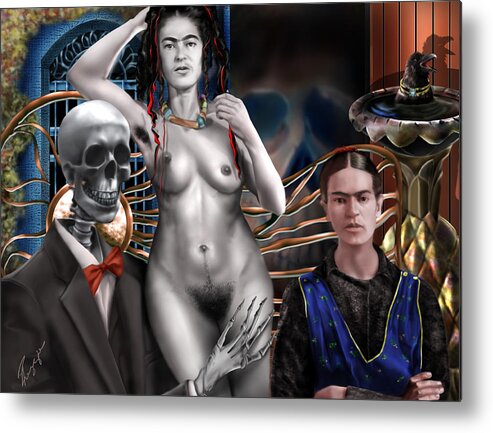 Famous Spanish Artist Metal Print featuring the painting The Duality Of One by Reggie Duffie