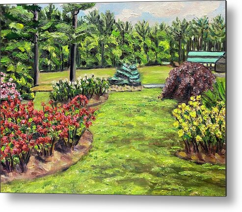 Rose Metal Print featuring the painting The Evelyn B. Rose Garden by Richard Nowak