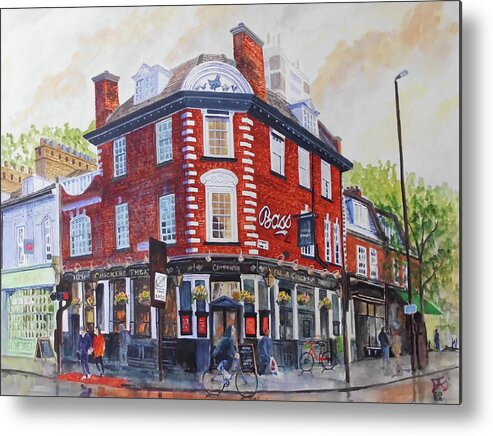  Metal Print featuring the painting The Hen and Chickens Highbury and Islington London UK by Francisco Gutierrez
