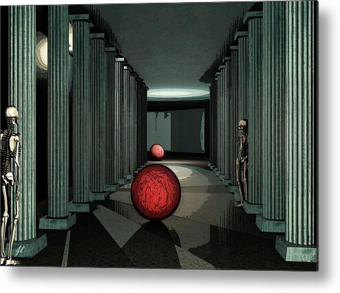 Surreal Metal Print featuring the digital art The Inexplicable Oddness of Dreaming by John Alexander