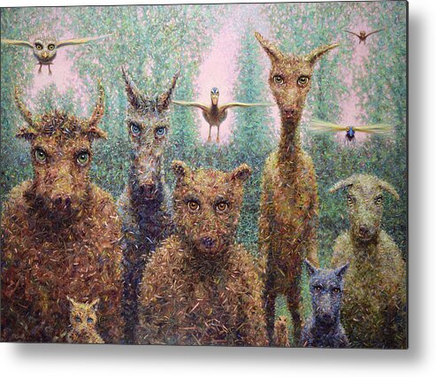 Animals Metal Print featuring the painting The Untamed by James W Johnson