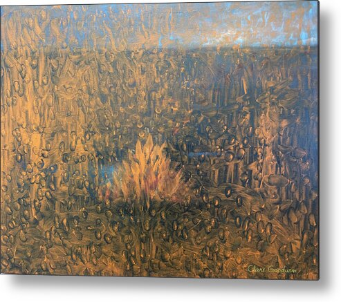Fusionart Metal Print featuring the painting Transmuting Flame by Clare Goodwin