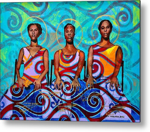  Metal Print featuring the painting Trinity of Dreams by Clayton Singleton