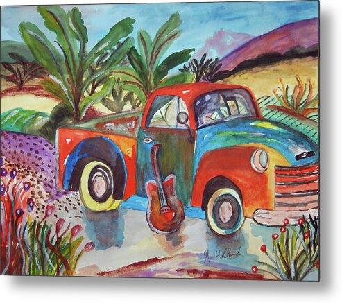 Truck Metal Print featuring the painting Truck, My Old Friend by Genevieve Holland