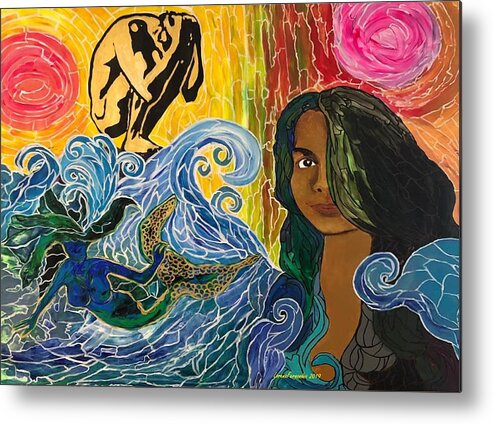  Metal Print featuring the painting Tsunami of Change by Lorena Fernandez