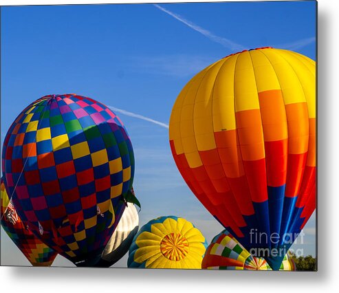 Hot Air Balloons Metal Print featuring the photograph Up Up and Away Florida Hot Air Ballon Festival by L Bosco